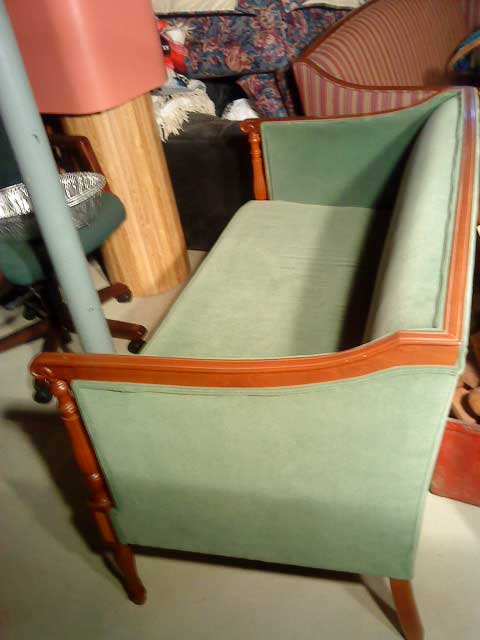traditional green sofa