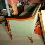 traditional green settee