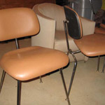eames chair (4) tan leather